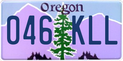 OR license plate 046KLL