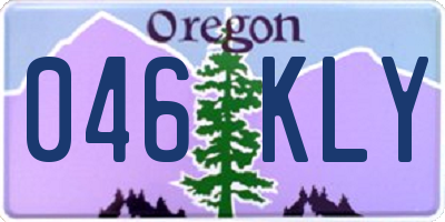 OR license plate 046KLY