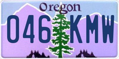 OR license plate 046KMW