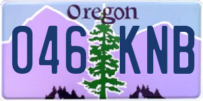 OR license plate 046KNB