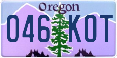 OR license plate 046KOT