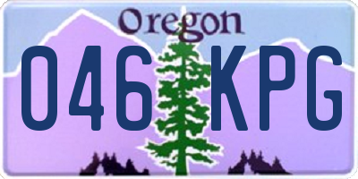 OR license plate 046KPG