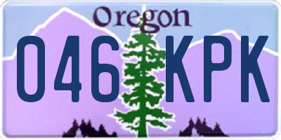 OR license plate 046KPK