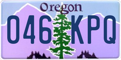 OR license plate 046KPQ