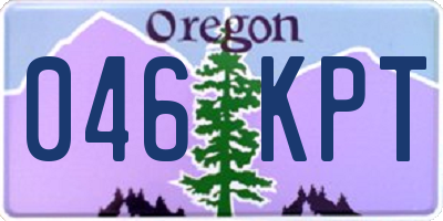 OR license plate 046KPT