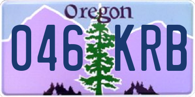 OR license plate 046KRB