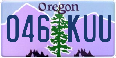 OR license plate 046KUU