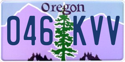OR license plate 046KVV