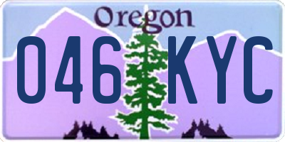 OR license plate 046KYC
