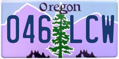 OR license plate 046LCW
