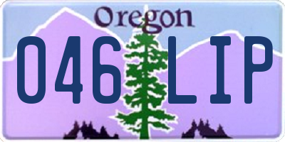 OR license plate 046LIP