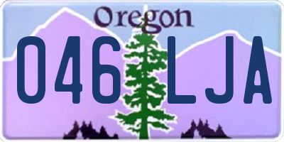 OR license plate 046LJA