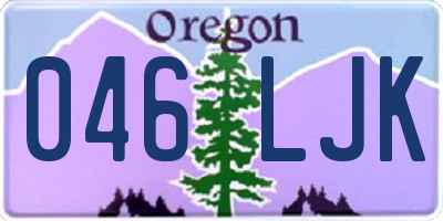 OR license plate 046LJK