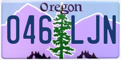 OR license plate 046LJN