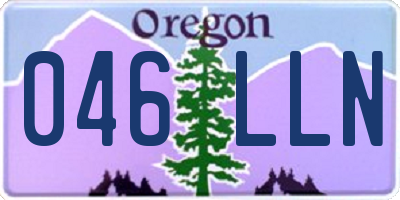 OR license plate 046LLN