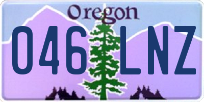 OR license plate 046LNZ