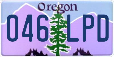 OR license plate 046LPD