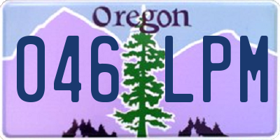 OR license plate 046LPM