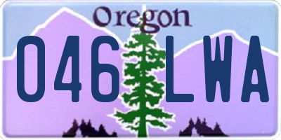 OR license plate 046LWA