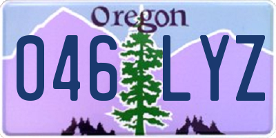 OR license plate 046LYZ