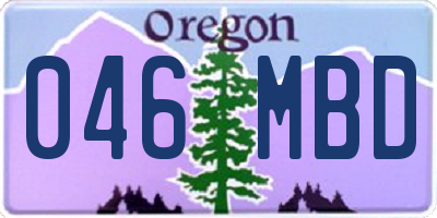 OR license plate 046MBD