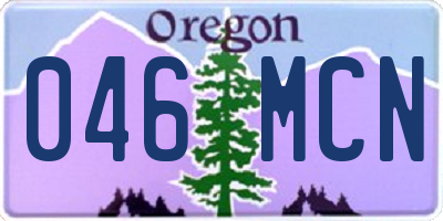 OR license plate 046MCN