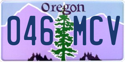 OR license plate 046MCV
