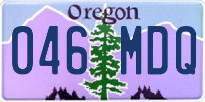 OR license plate 046MDQ