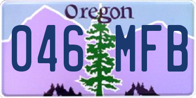 OR license plate 046MFB