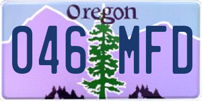OR license plate 046MFD