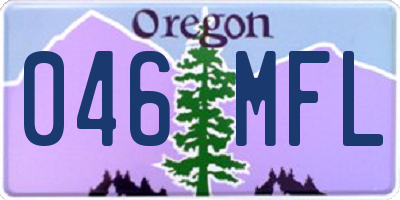 OR license plate 046MFL