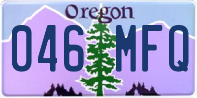 OR license plate 046MFQ