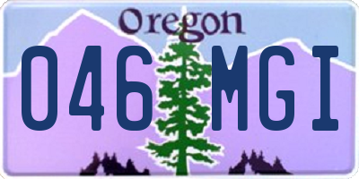 OR license plate 046MGI