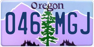 OR license plate 046MGJ