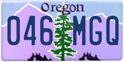 OR license plate 046MGQ