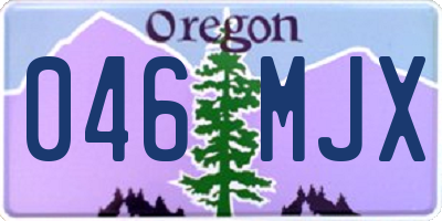 OR license plate 046MJX