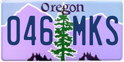 OR license plate 046MKS
