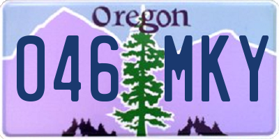 OR license plate 046MKY