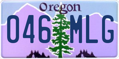 OR license plate 046MLG