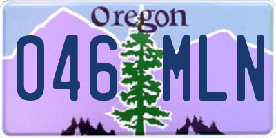 OR license plate 046MLN