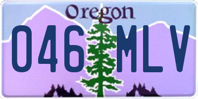 OR license plate 046MLV