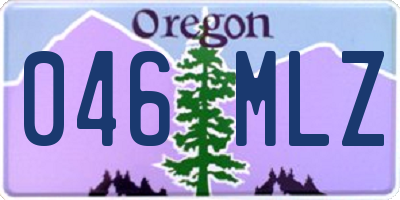 OR license plate 046MLZ