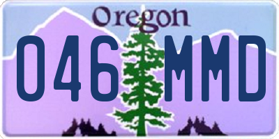 OR license plate 046MMD