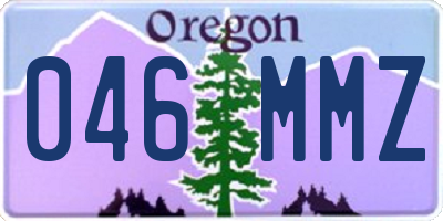 OR license plate 046MMZ