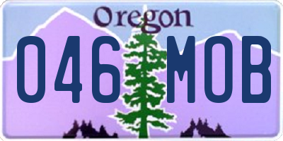 OR license plate 046MOB