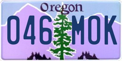 OR license plate 046MOK