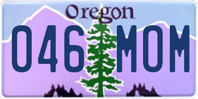 OR license plate 046MOM