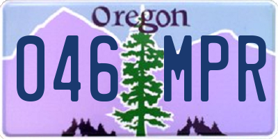 OR license plate 046MPR