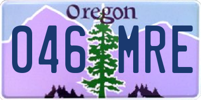 OR license plate 046MRE
