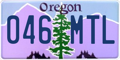 OR license plate 046MTL